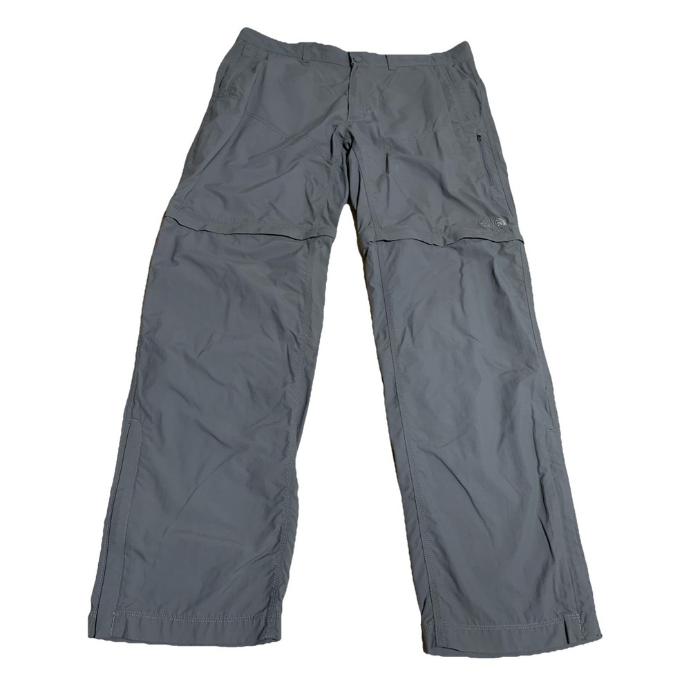 The North Face Men's Size 40 Convertible Pants Zip Off Shorts Olive Nylon Hiking